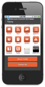 CEDIA app screen shot