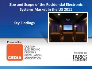 Cover of CEDIA Market Research Report