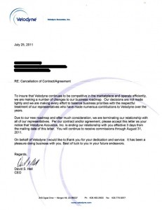 Velodyne Rep Termination Letter