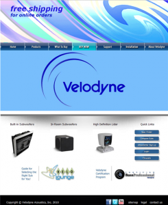 Velodyne Website Home Page