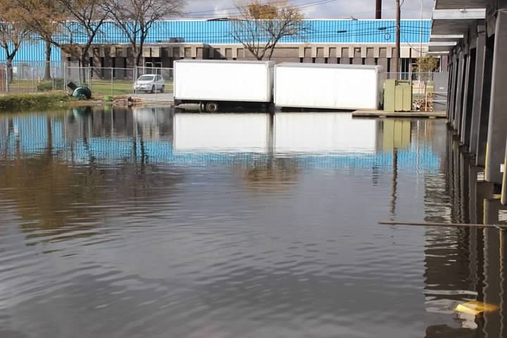 Photo of Thunderball Marketing's flooded parking lot