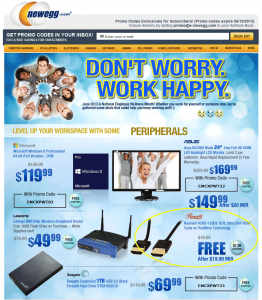 NewEgg email special