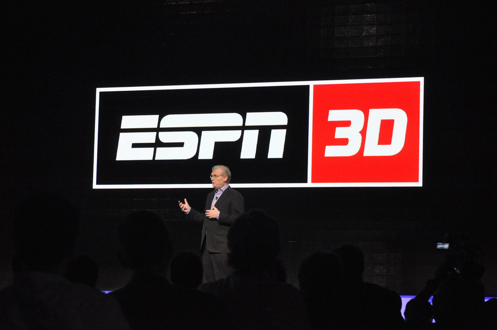 Photo of former Sony CEO Howard Stringer promoting ESPN 3D