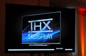 Photo of TV showing THX 4K display certification