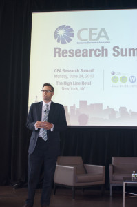 Photo of Shawn DuBravac, CEA Chief Economist, opening session.