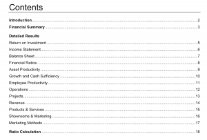 2013 Benchmarking Survey TOC