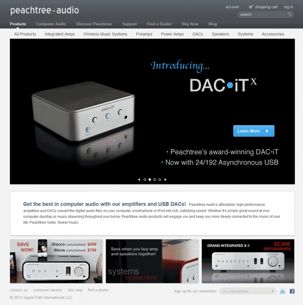 Peachtree Audio website