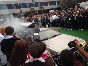 Photo of arrival of DeLorean