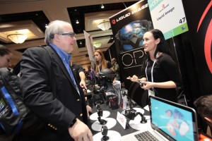 Photo of attendee with Google Glass