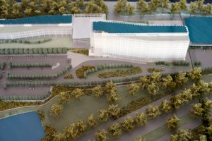 Photo of model of LG's new corporate headquarters