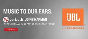 JBL logo on Yurbuds website