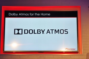 Pioneer slide showing Atmos logo