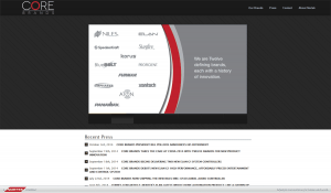 Image of Core Brands website