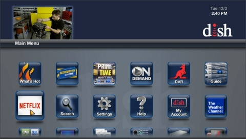 Dish main menu