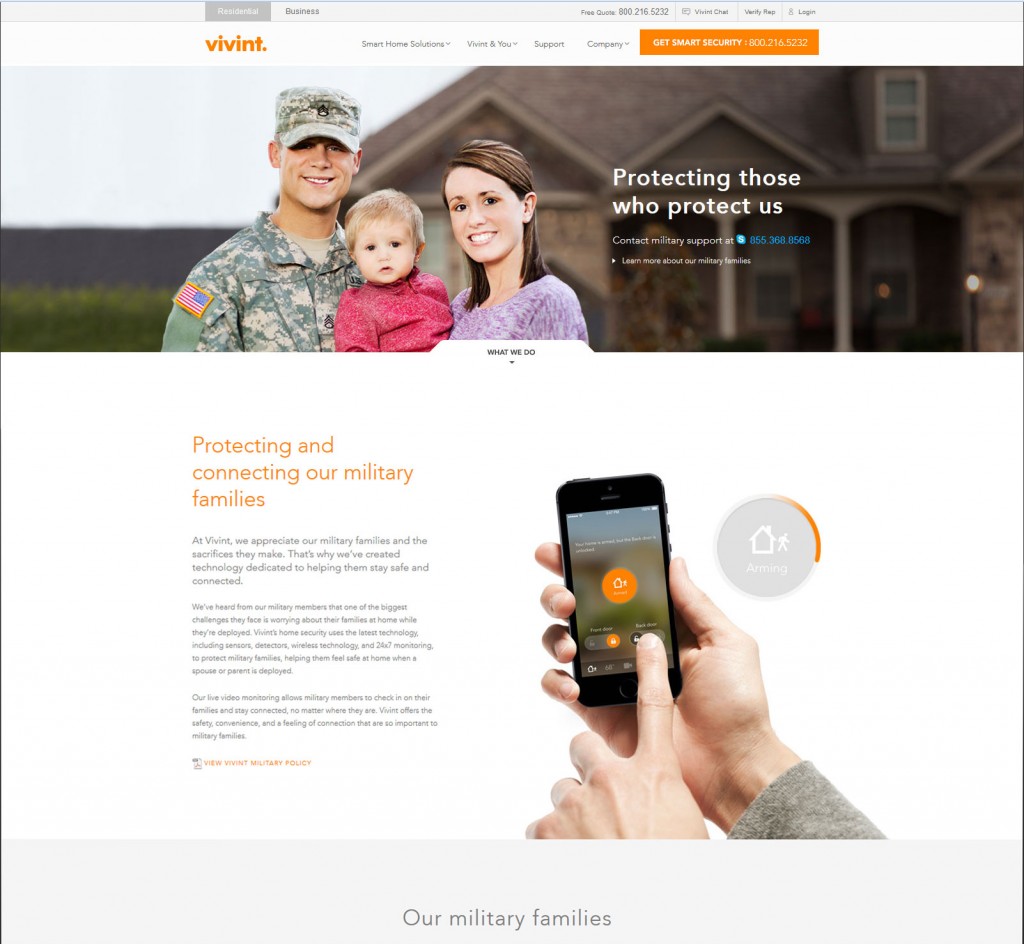 Vivint website