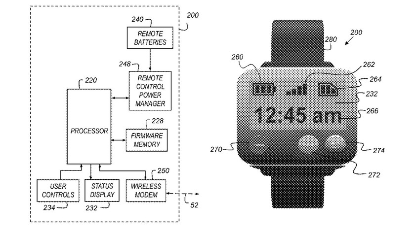 Drawing from Apple Watch patent