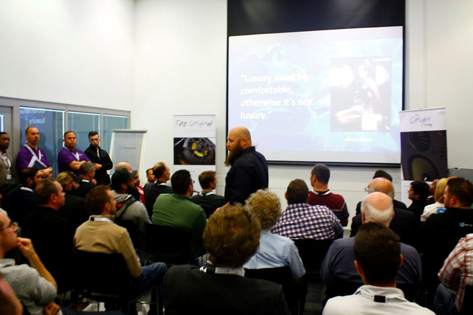Origin's CEO in a training session