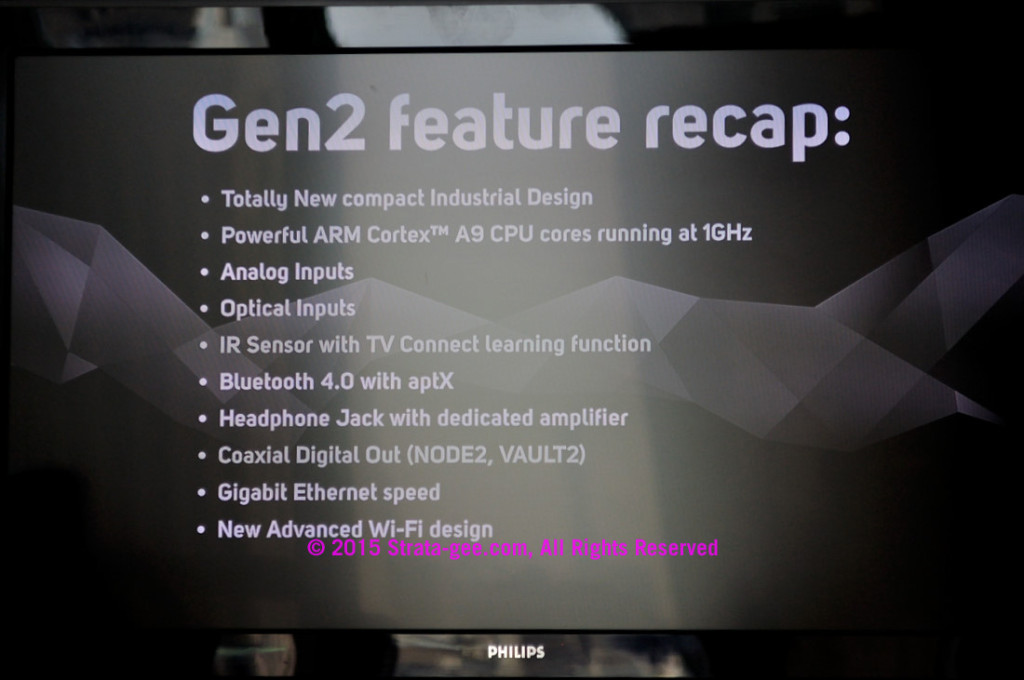 Slide showing Gen 2 upgrades