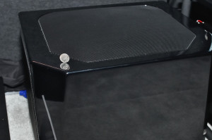 Photo of nickel on subwoofer