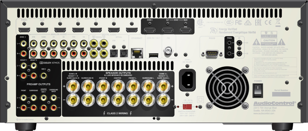 Rendering of AVR-9 rear panel