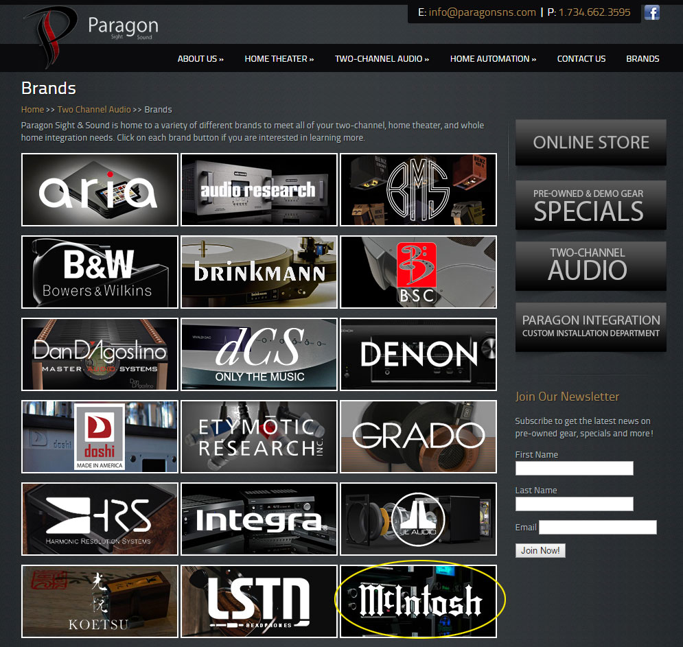 Photo of Paragon website