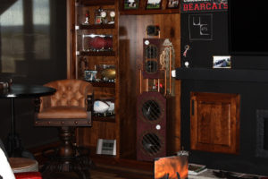 Steampunk speakers in client's home