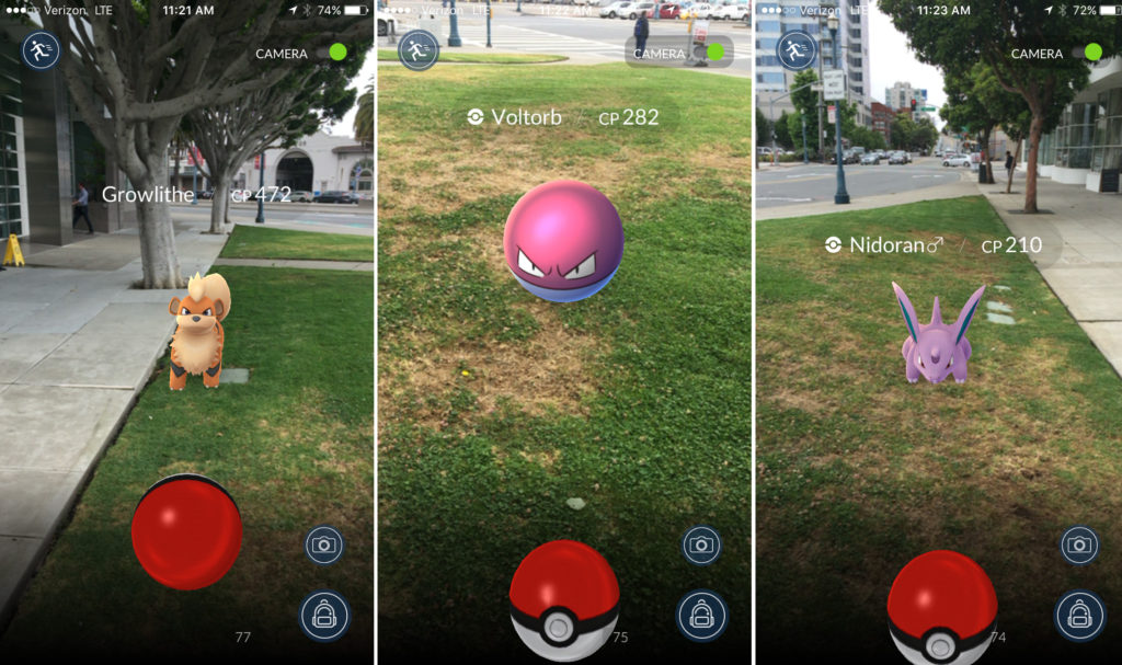 Pokemon Go screenshots