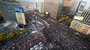 South Korean protests against President Park