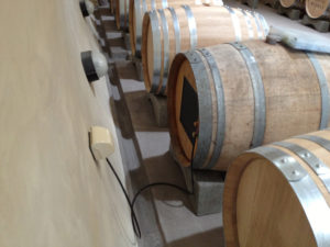 Photo of speaker in wine barrell