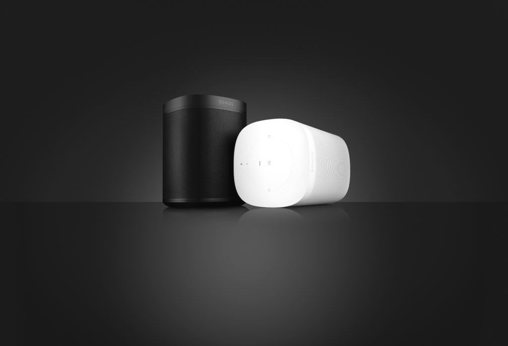 Photo of both finishes of Sonos One