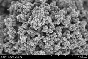 Microscopic photo of graphene ball