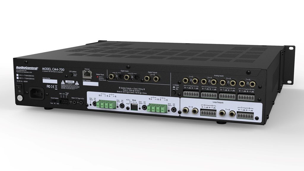 Photo of AudioControl CM4-700 rear panel