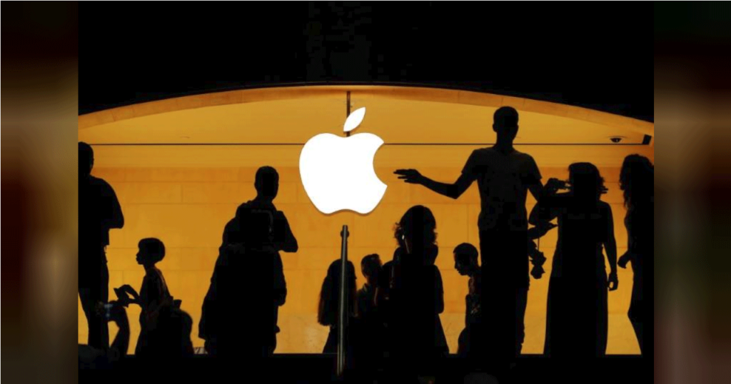 Photo of Apple store and logo