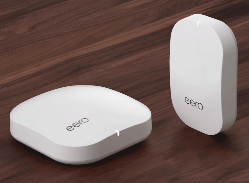 The Eero system - router (l) and beacon (r)