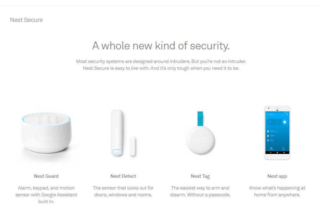 A photo of the Nest Secure home alarm system