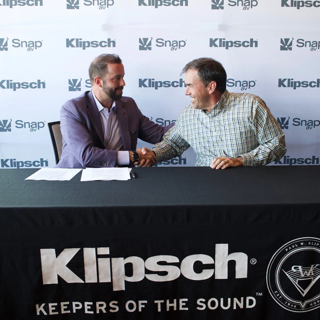 Klipsch and SnapAV signing distribution agreement