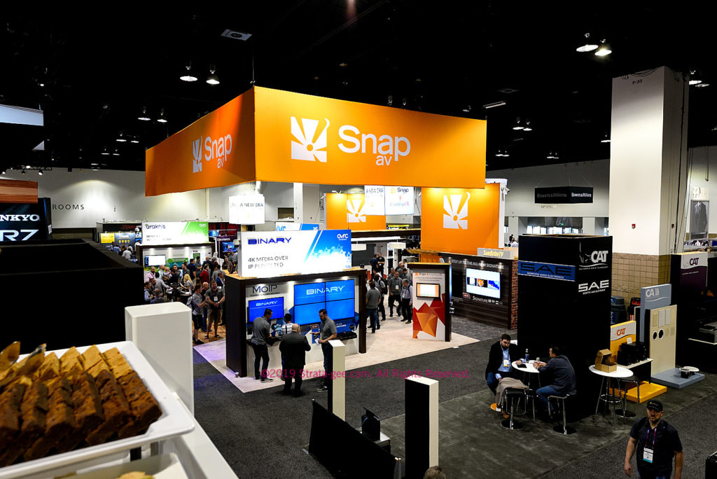 SnapAV's booth was just across the aisle from Control4 at the CEDIA Expo