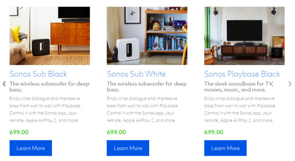 Onkyo Sonos sales page