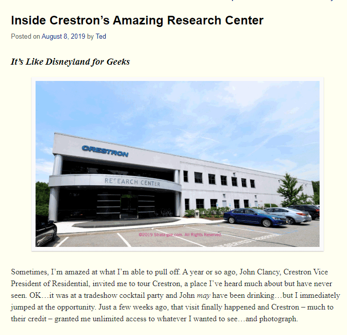 inside crestron's amazing research center