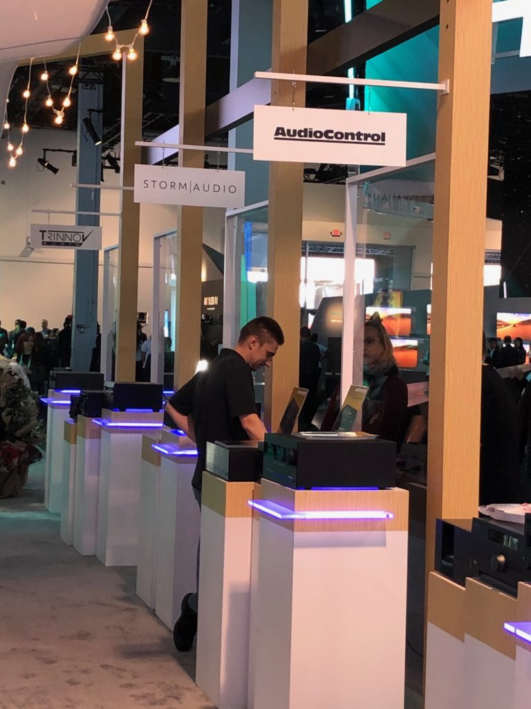 CES 2020 AudioControl products displayed in IMAX Enhanced booth at CES 2020