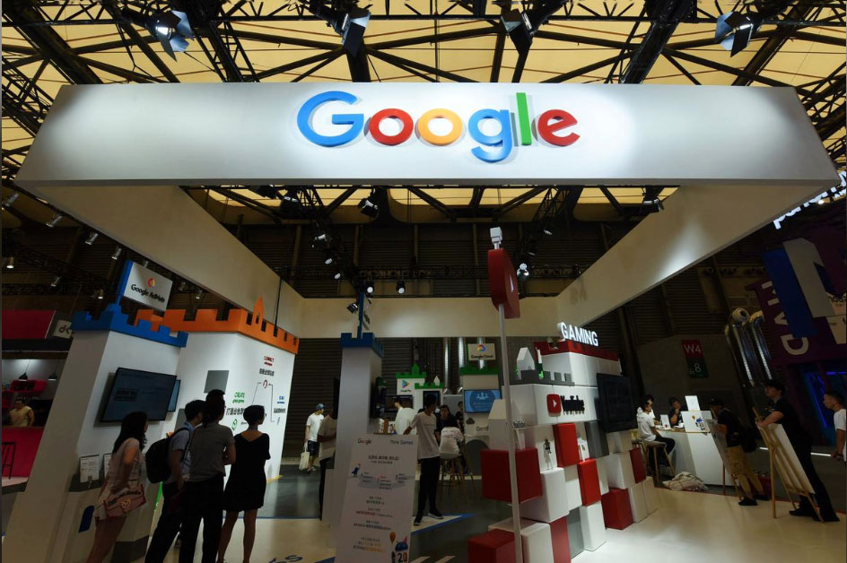 Google booth at China show
