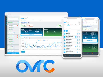 Screen shots of the new SnapAV OvrC remote monitoring and management platform