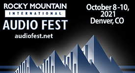 Logo for the Rocky Mountain Audio Fest RMAF in 2021