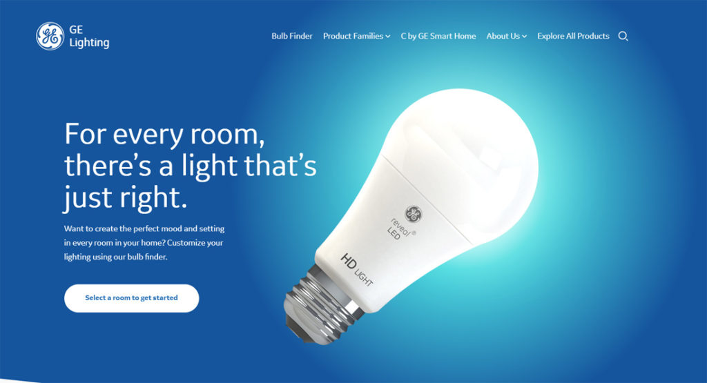 GE Lighting website
