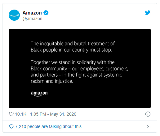 Amazon statement on racism