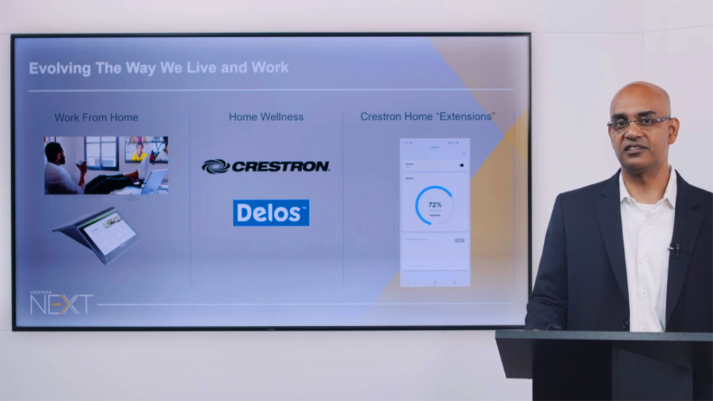 At Crestron NEXT, the company announced a partnership with Delos and offered extensions to customize the user experience