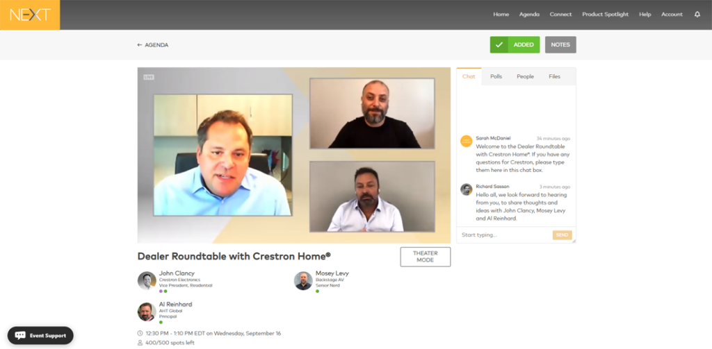 Screenshot of a dealer roundtable