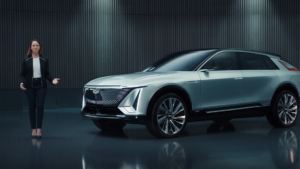 all-electric Cadillac design at CES 2021