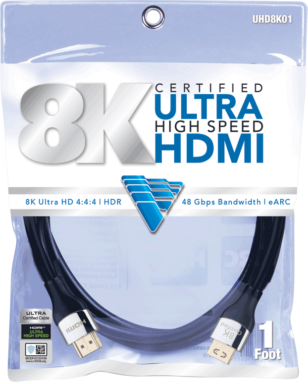 Vanco Ultra High Speed HDMI 2.1 cable packaging