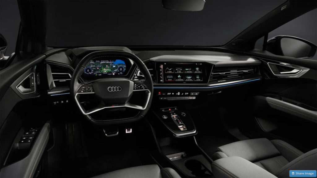 Audi Q4 E-Tron interior with Sonos car audio